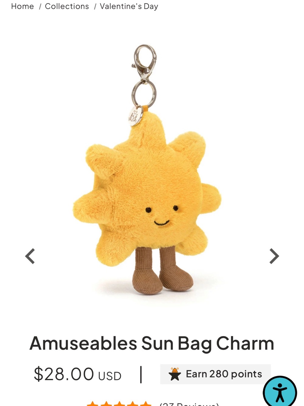Jellycat Amuseables Sun Bag Charm
